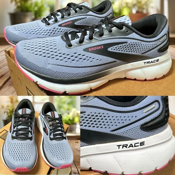 BROOKS Trace 2 1203751B533 NEUTRAL PURPLE IMPRESSION/BLACK/PINK Womens 6.5 - Picture 1 of 16